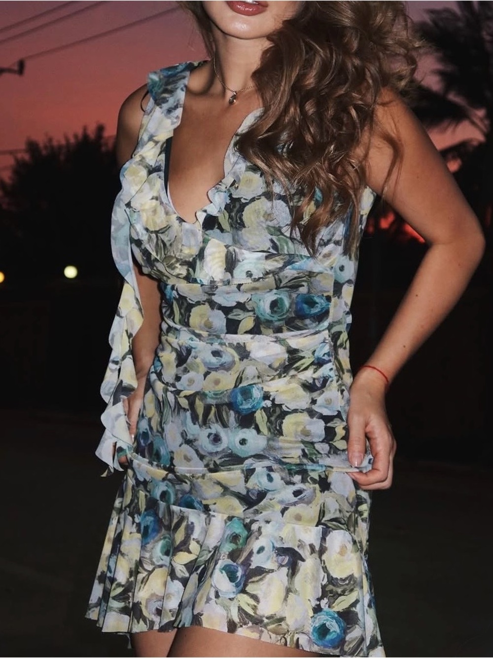Zara Ruffle Mini Dress - Picture 5 of 11
